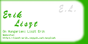 erik liszt business card